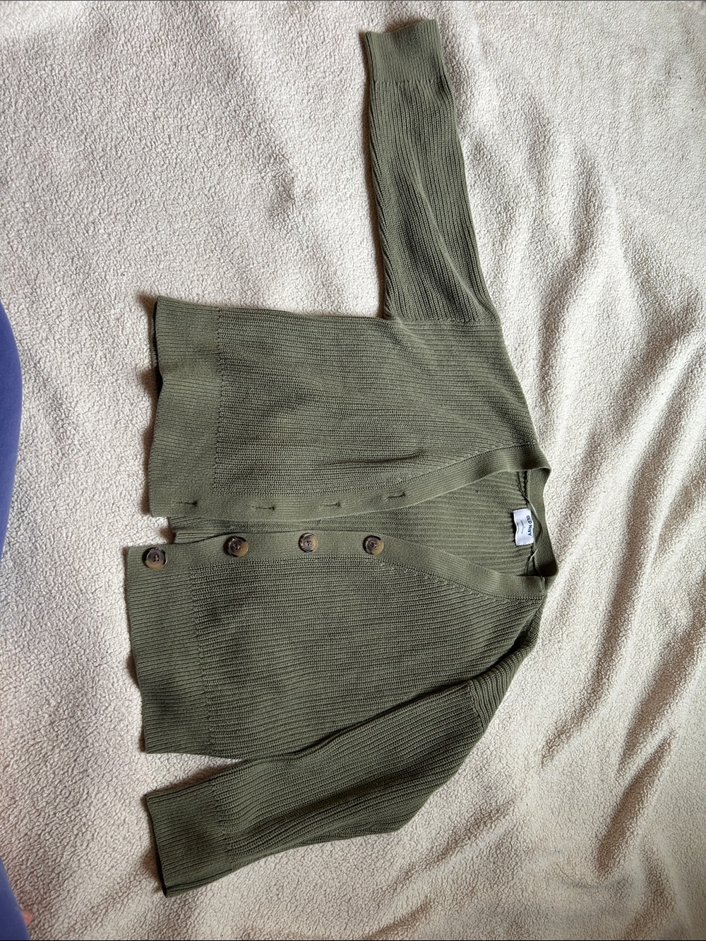 Old Navy Olive Green Ribbed Button-Up Cardigan